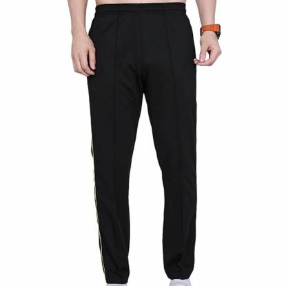 Adult Cricket Pants Black Polyester With Side Seam Zipper Pockets Manufacturers, Suppliers, Exporters in Texas