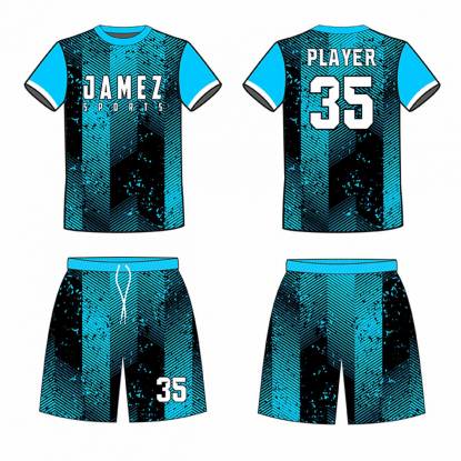 Adult Soccer Uniform Unisex Polyester Nylon Sky Blue And Black Anti Bacterial Quick Dry Hand Wash Manufacturers, Suppliers, Exporters in Texas