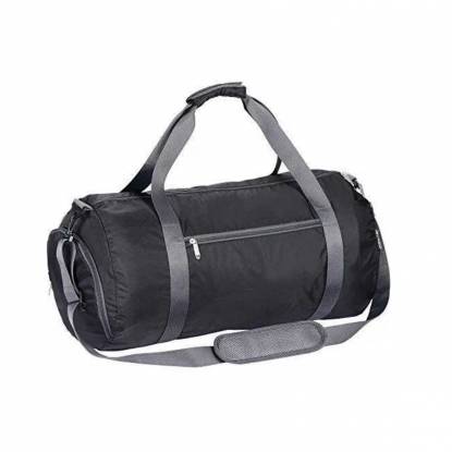 Black And Light Grey Sports Bag Unisex Handmade Travel Bag With Strap For Gym And Travel Manufacturers, Suppliers, Exporters in Texas