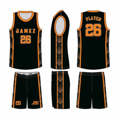 Black And Yellow Basketball Uniforms For Adults Custom Sportswear Anti Bacterial Breathable Manufacturers, Suppliers, Exporters in Texas