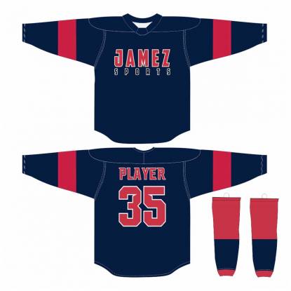 Blue And Red Ice Hockey Jersey Quick Dry Super Quality Machine Wash Manufacturers, Suppliers, Exporters in Texas