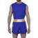 Blue Plain Sleeveless Polyester Boxing Uniform for Men Size Large Manufacturers, Suppliers, Exporters in Texas