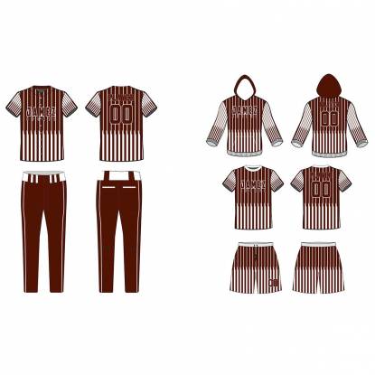 Brown And White Softball Uniforms Custom Designs Anti UV Plus Size Round Neck Manufacturers, Suppliers, Exporters in Texas