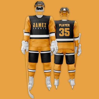 Brown Black And White Ice Hockey Jersey Good Quality Plus Size Anti Bacterial Manufacturers, Suppliers, Exporters in Texas