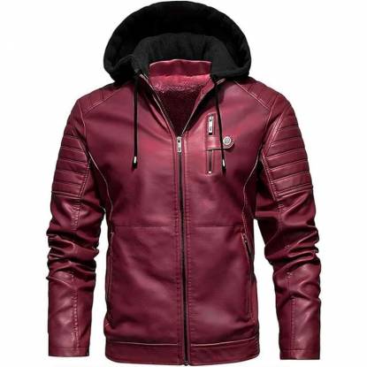 Classic Mens PU Leather Jacket With Polyester Lining Regular Fit Design Manufacturers, Suppliers, Exporters in Texas