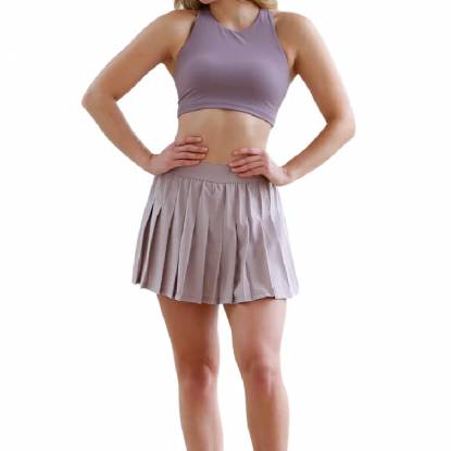 Classic Pleated Mini Skirt for Women Light Mauve Lavender Grey Tennis Skirt Manufacturers, Suppliers, Exporters in Texas