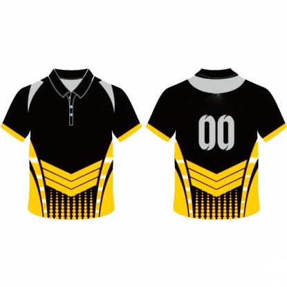 Comfortable Black And Yellow Micro PP Custom Half Sleeves Sports Uniforms Manufacturers, Suppliers, Exporters in Texas