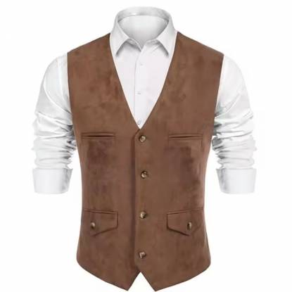 Comfortable Mens PU Leather Vest Multi Color Casual Style Windproof and Durable Design Manufacturers, Suppliers, Exporters in Texas