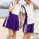 Comfortable School Sports Uniform Unisex Off White with Purple Accents Cotton Manufacturers, Suppliers, Exporters in Texas