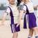 Comfortable School Sports Uniform Unisex Off White with Purple Accents Cotton Manufacturers, Suppliers, Exporters in Texas
