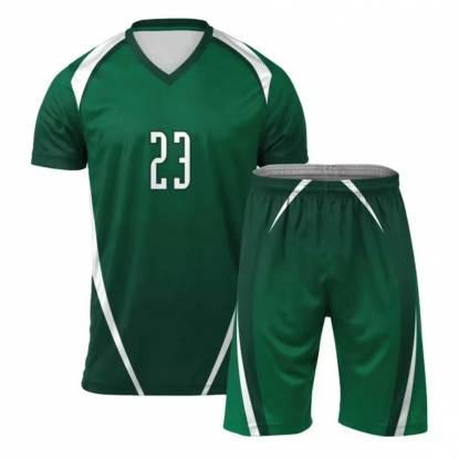 Custom Green Volleyball Uniforms for Adults Unisex with Heat Transfer Printing Manufacturers, Suppliers, Exporters in Omaha
