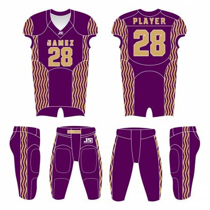 Customizable Purple And Light Brown American Football Uniform Quick Dry Breathable Manufacturers, Suppliers, Exporters in Memphis