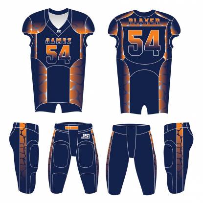 Dark Blue And Brown American Football Uniform Quick Dry Breathable All Sizes Manufacturers, Suppliers, Exporters in Memphis