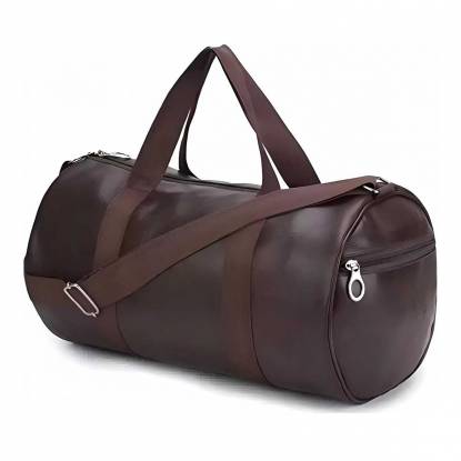 Dark Brown Unisex Sports Bags Handmade Leather Travel Bag With Adjustable Strap Manufacturers, Suppliers, Exporters in Texas