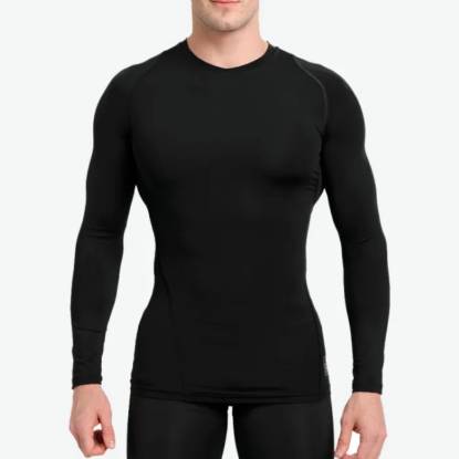Dri Fit Solid Black Sublimation Compression Wear Long Sleeve Gym Workout Manufacturers, Suppliers, Exporters in Texas