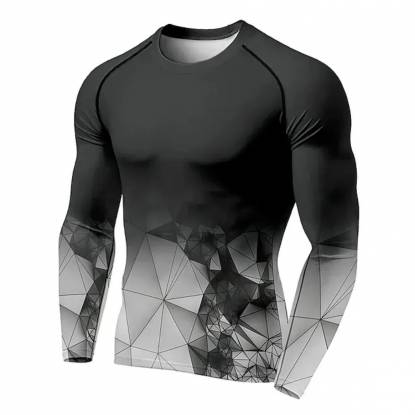 Durable Black and Gray Sublimation Compression Wear Graphic Printed And Full Sleeves Manufacturers, Suppliers, Exporters in Texas