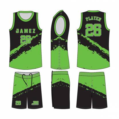 Green And Black Basketball Uniforms For Adults Custom Unisex Sportswear And Breathable Manufacturers, Suppliers, Exporters in Texas
