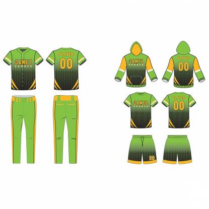 Green Black And Orange Softball Uniforms Custom Designs Anti UV Plus Size Super Quality Manufacturers, Suppliers, Exporters in Texas