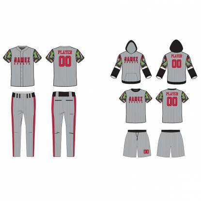 Grey And Red Softball Uniforms Custom Designs Anti UV All Sizes Manufacturers, Suppliers, Exporters in Texas