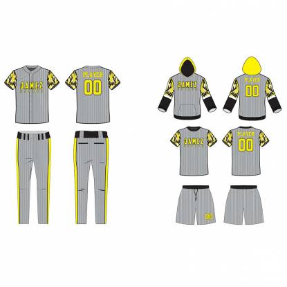 Grey And Yellow Softball Uniforms Super Quality Anti UV Plus Size Half Sleeve Manufacturers, Suppliers, Exporters in Texas
