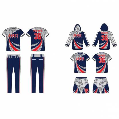 Grey Red And Blue Softball Uniforms For Adults Anti UV Quick Dry Breathable Unisex Half Sleeve Manufacturers, Suppliers, Exporters in Texas