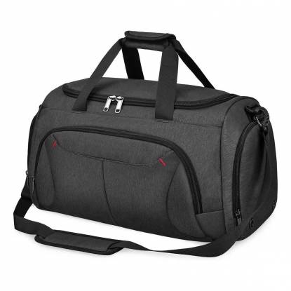 Grey Sports Bags Polyester Unisex Travel Bag With Strap Non Waterproof For Gym And Travel Manufacturers, Suppliers, Exporters in Texas