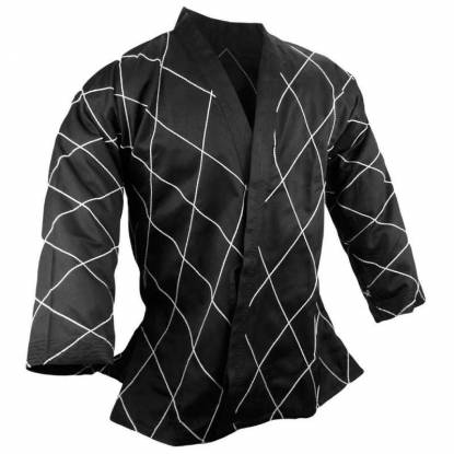 Hapkido Uniform Black Full Sleeves Cotton Polyester Blend White Stitching Sizes 0 to 8 Manufacturers, Suppliers, Exporters in Texas