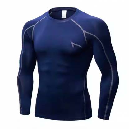 High Performance Blue Spandex Polyester Gym And Digital Print Compression Wear Manufacturers, Suppliers, Exporters in Texas