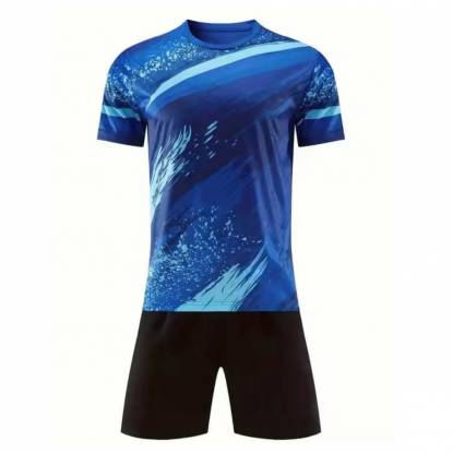 High Quality Blue Sportswear Jersey for Unisex  with V Neck and Digital Printing Manufacturers, Suppliers, Exporters in Omaha