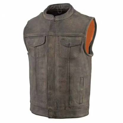 High Quality Mens Leather Vest Formal Paisley Pattern Multi Color Winter Outerwear Manufacturers, Suppliers, Exporters in Texas