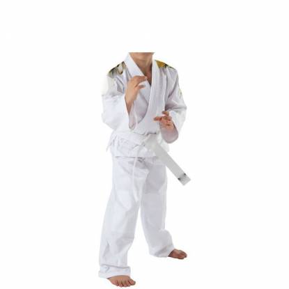 Junior White Ju Jitsu Uniform 100 Percent Cotton Long Cut Jacket and Straight Leg Pants Size 90 to 170 CM Manufacturers, Suppliers, Exporters in Texas