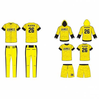 Light Yellow And Blue Softball Uniforms Soft Durable Polyester Breathable Anti UV All Sizes Manufacturers, Suppliers, Exporters in Texas