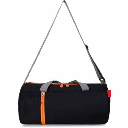 Lightweight Black Sports Duffel Bag With Orange Zippers And Comfortable Gray Handles Manufacturers, Suppliers, Exporters in Texas