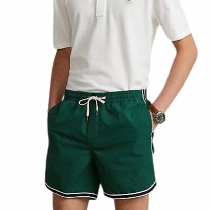 Lightweight Dark Green Rugby Shorts Mid Thigh Classic Preppy Design Comfortable Manufacturers, Suppliers, Exporters in Texas