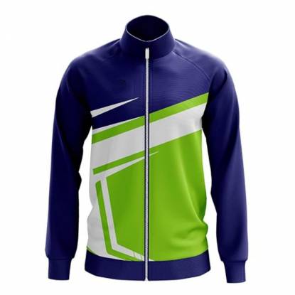 Mens Polyester Sports Jacket Blue and Green Quick Dry Lightweight Training Wear Manufacturers, Suppliers, Exporters in Texas