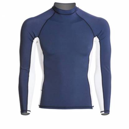 Navy Blue Rash Guard Long Sleeve Tight Compression Fit Mock Neck Manufacturers, Suppliers, Exporters in Texas