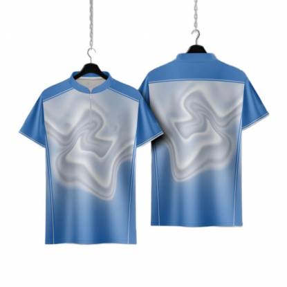 Performance Light Blue Tennis Jersey Smooth Lightweight Fabric Stand Up Manufacturers, Suppliers, Exporters in Texas