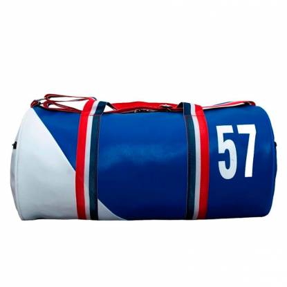 Premium Blue And White Polyester Gym Duffle Bag Perfect For Sports And Travel Manufacturers, Suppliers, Exporters in Texas