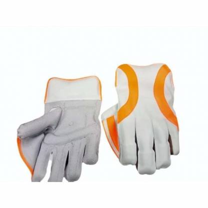 Professional Orange and Blue Cricket Wicket Keeping Gloves Manufacturers, Suppliers, Exporters in Texas
