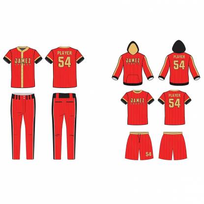 Red Softball Uniforms Anti Bacterial Quick Dry Breathable Round Neck Plus Size Super Quality Manufacturers, Suppliers, Exporters in Texas