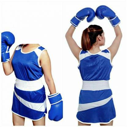 Red and Blue Plain Sleeveless Kick Boxing Uniform for Women Size Large Manufacturers, Suppliers, Exporters in Texas