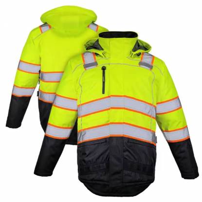 Reflective Polyester Work Jacket Windproof Durable Regular Fit for Construction Manufacturers, Suppliers, Exporters in Texas