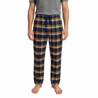 Regular Fit Navy Blue Check Flannel Pants Cotton Fabric for Casual Wear Manufacturers, Suppliers, Exporters in Texas