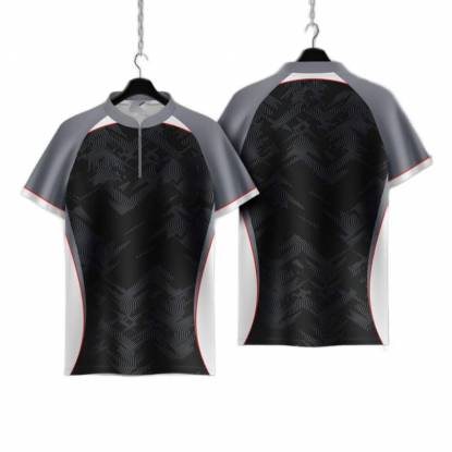 Smooth Lightweight Sublimation Tennis Jersey with Grey Stand Up Collar Manufacturers, Suppliers, Exporters in Texas