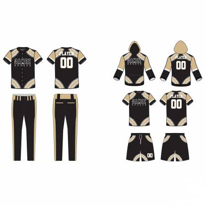 Soil Brown And Black Softball Uniforms Custom Designs Anti UV Plus Size Round Neck Manufacturers, Suppliers, Exporters in Texas