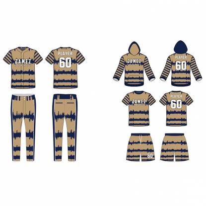 Soil Brown And Blue Softball Uniforms Quick Dry Anti Bacterial Super Quality Manufacturers, Suppliers, Exporters in Texas