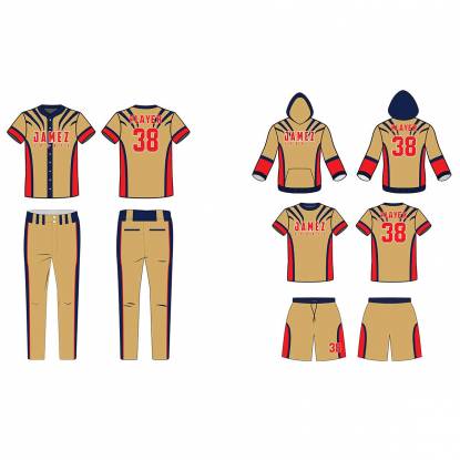 Soil Brown And Red Softball Uniforms For Adults Unisex Anti Bacterial Quick Dry Breathable Manufacturers, Suppliers, Exporters in Texas