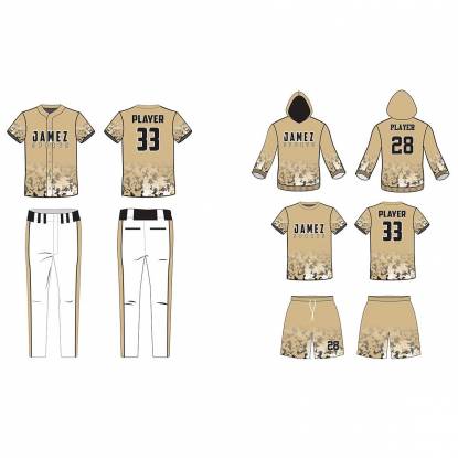 Soil Brown And White Softball Uniforms Soft Durable Polyester Breathable Anti UV Super Quality Manufacturers, Suppliers, Exporters in Texas