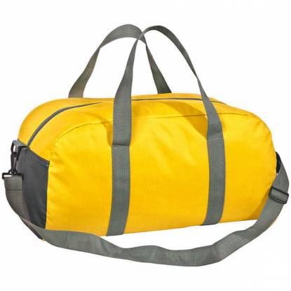Spacious And Durable Yellow Sports Duffel Bag With Comfortable Gray Handles Manufacturers, Suppliers, Exporters in Texas