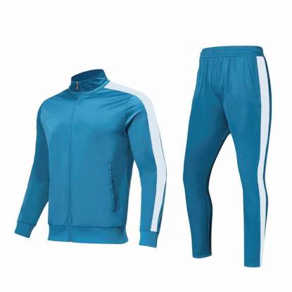 Teal Cyan Blue Full Zip Track Jacket Sublimation Tracksuit Smooth Athletic Fabric Manufacturers, Suppliers, Exporters in Texas